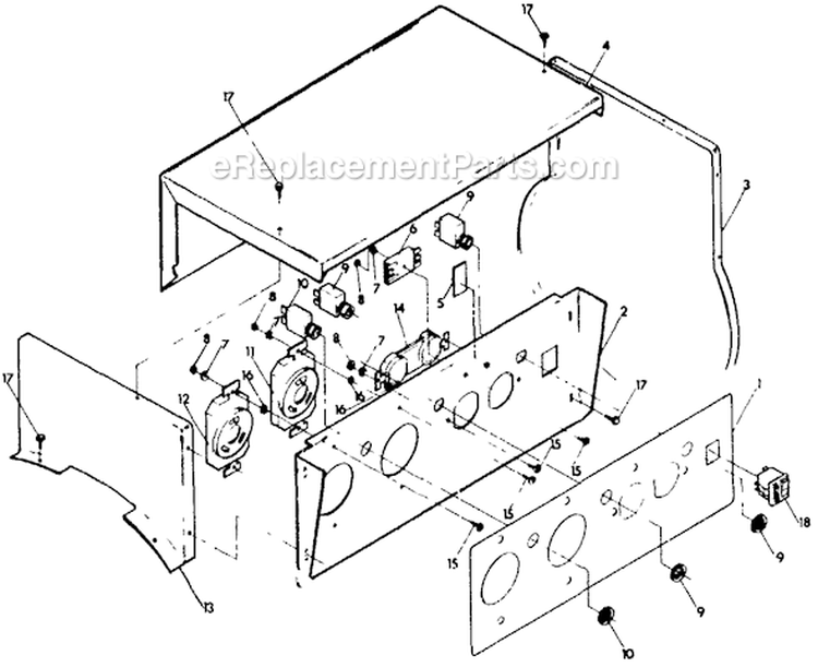 Page C Diagram and Parts List for 9079-0 V5000E Briggs and Stratton Generator